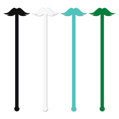 mustache drink stirrers