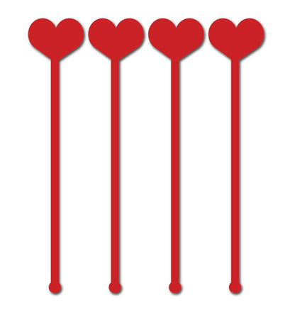 heart drink stirrers