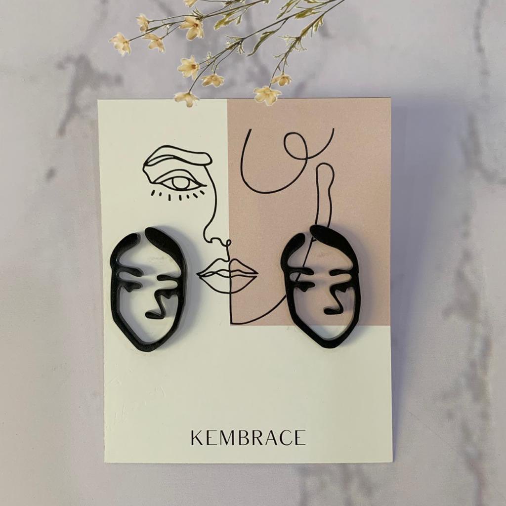 Minimalistic and classy face earrings