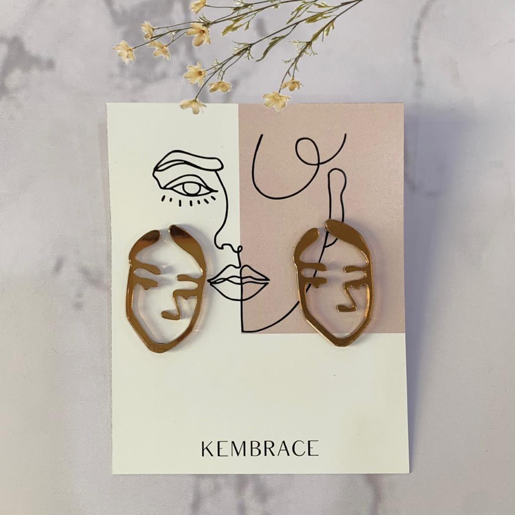 Minimalistic and classy face earrings