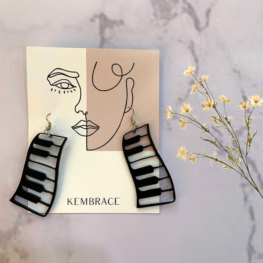 Piano earrings