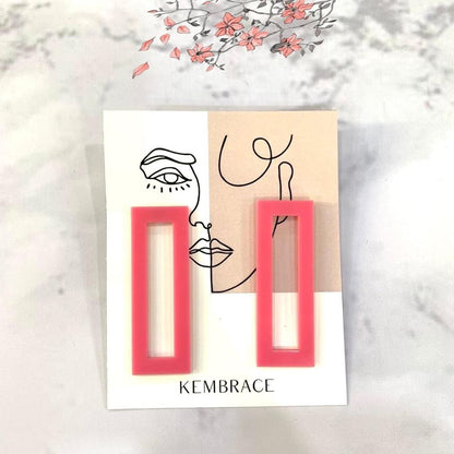 Rectangle statement earrings