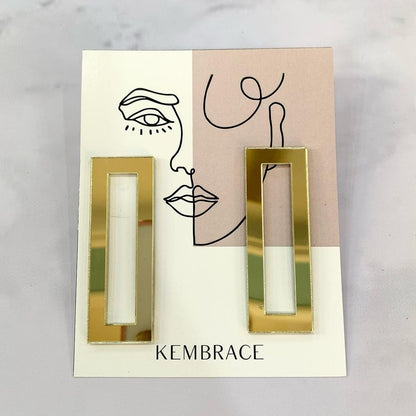 Rectangle statement earrings