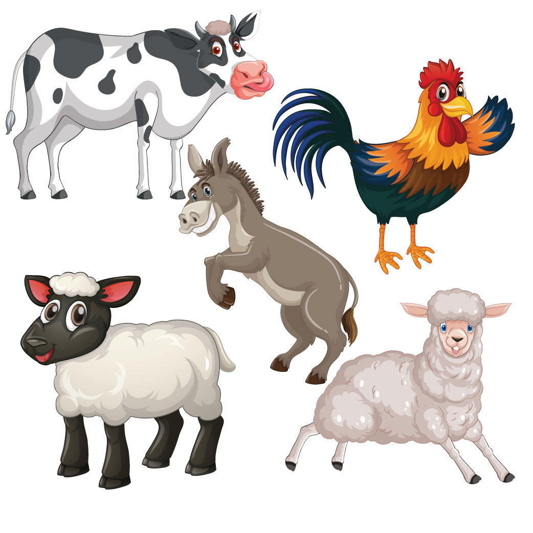 Farm Animals Sunboard Cutouts Set Of 5