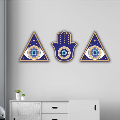 Stunning Evil Eye Home Decor Art Set Of 3