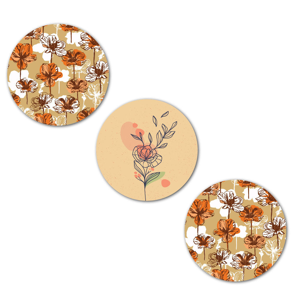  enchanting flower round wall art