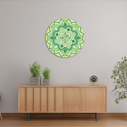 Ecstatic flower round-shaped wall art