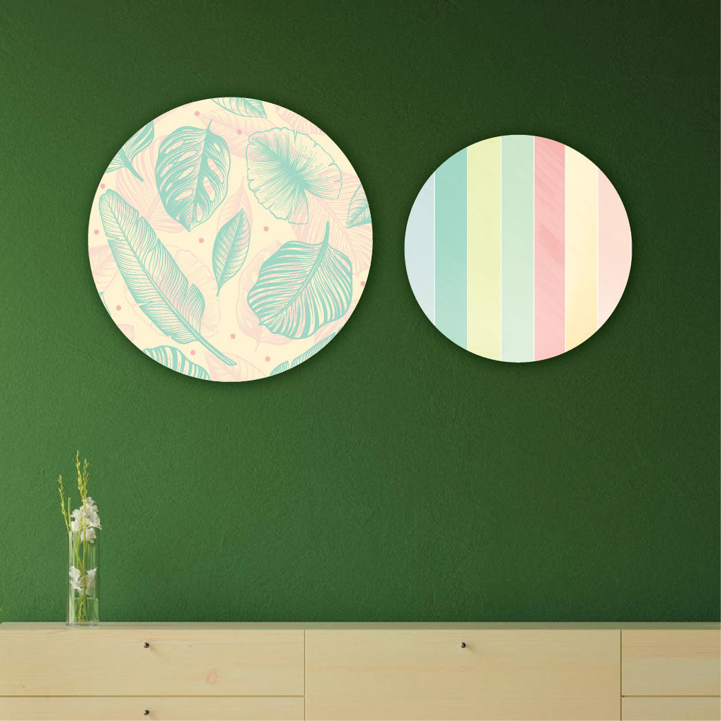 Exotic abstract round-shaped wall art 