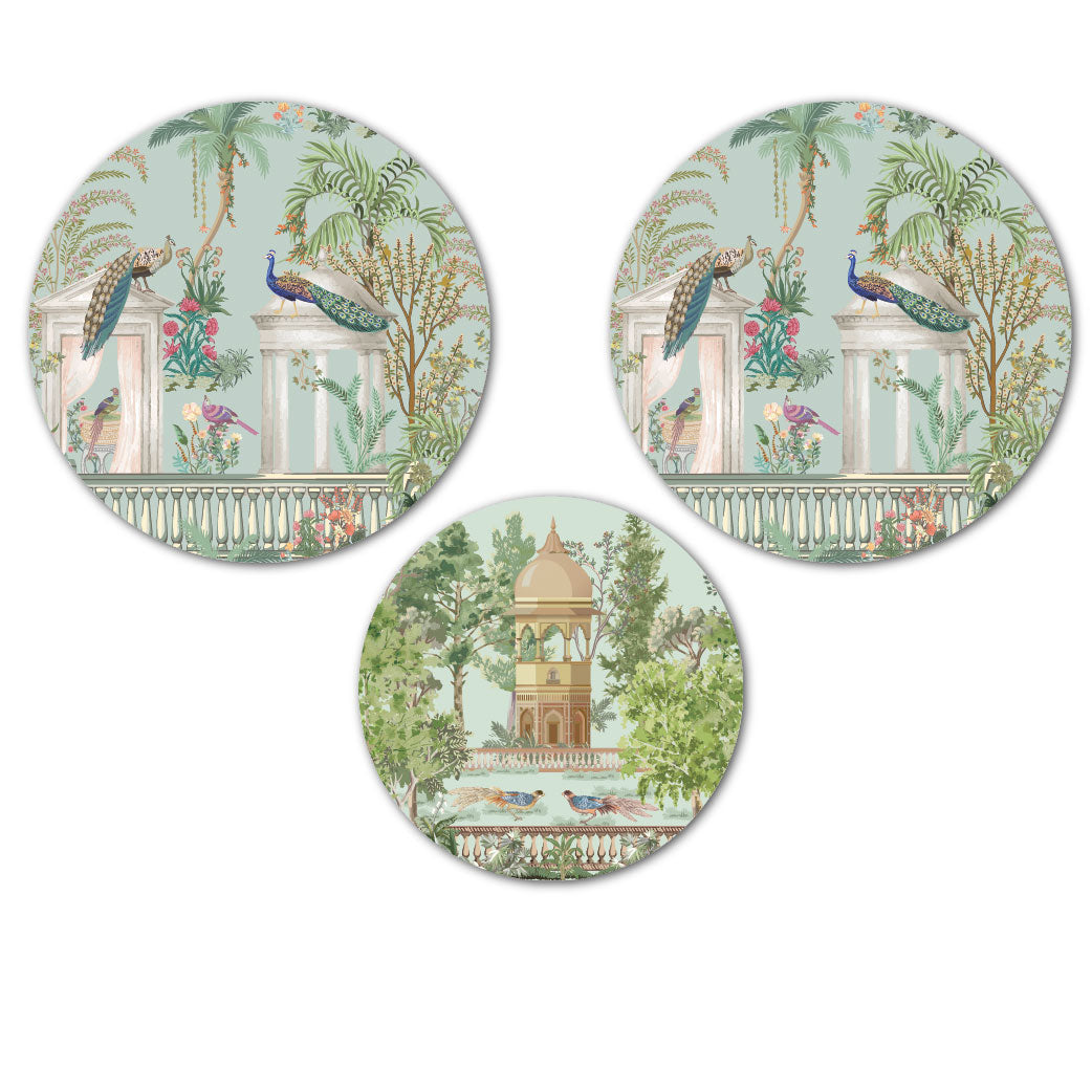 Mughal Prints Round Shaped Wall Art Online