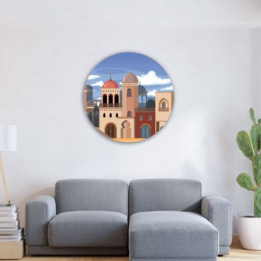  cultural design round shaped wall art, 