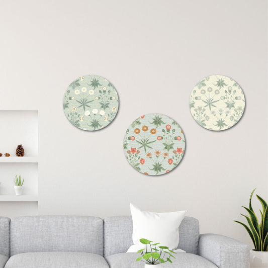 lluring pattern print round-shaped wall art