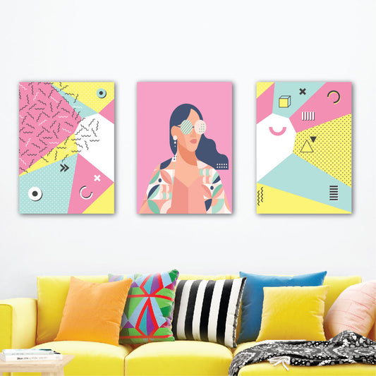 Quirky Theme Wall Art Set Of 3