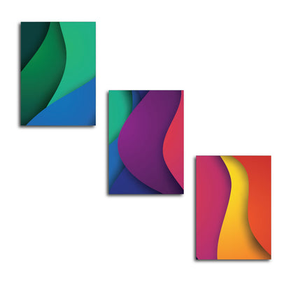 Timeless Colourful Abstract Home Decor Art Piece Set Of 3