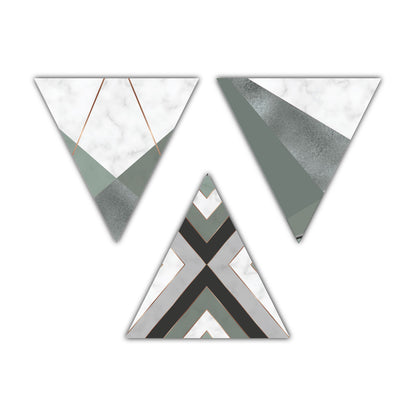 Triangle Shape Modern Art Set Of 3