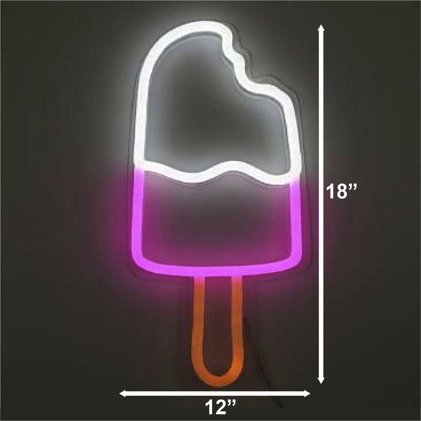 Ice Cream Neon Sign Multi Colour With Adapter