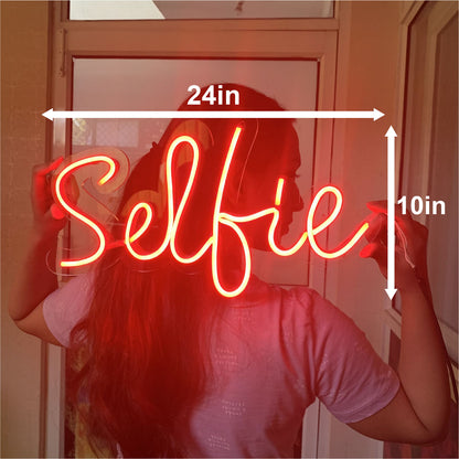 selfi neon light