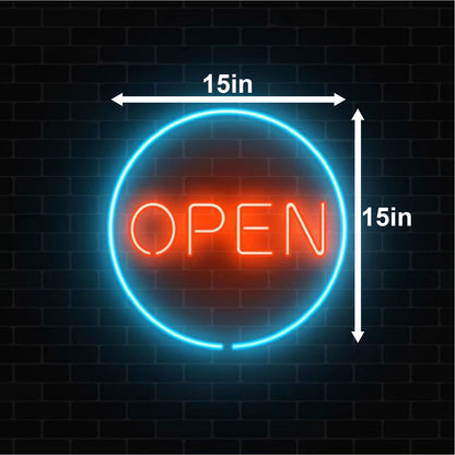 Circular Open sign