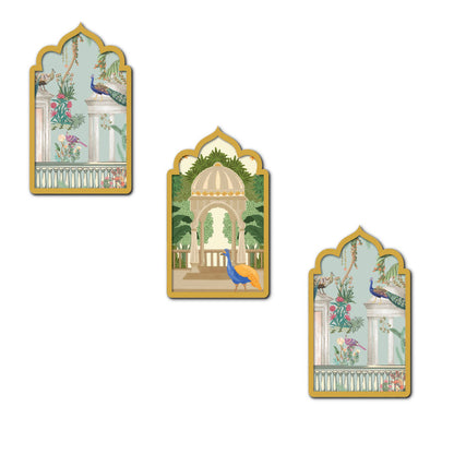 Mughal Theme Prints Panels Set Of 3