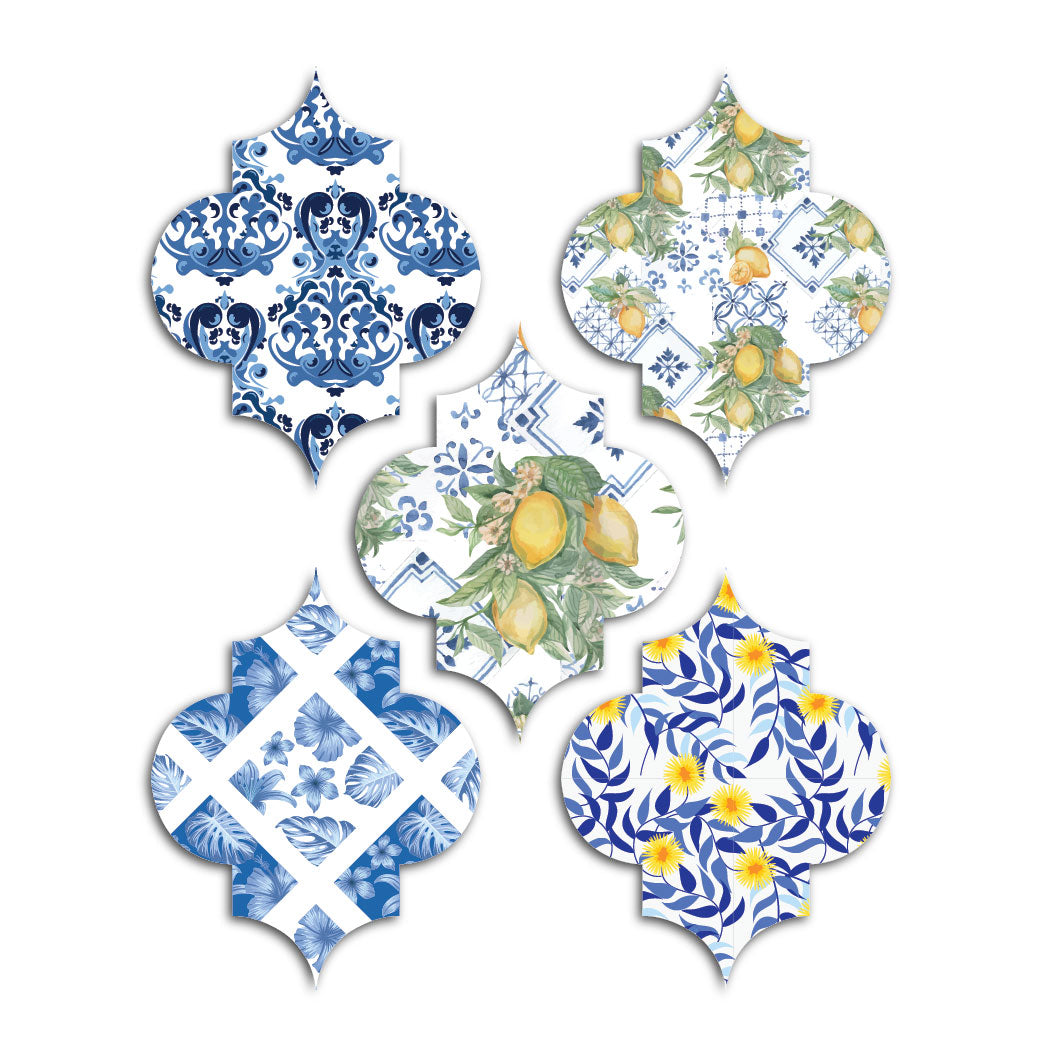 Coastal Amalfi Prints Panels Set Of 5