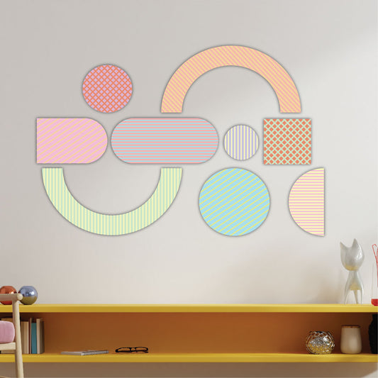 Abstract Design Cut To Shape Panels Set Of 9