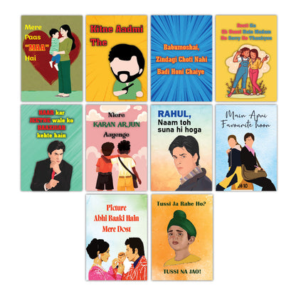 Bollywood Theme Printed Posters Set Of 10