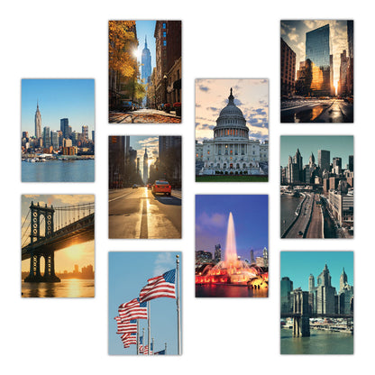 Aesthetic Scenes And Monuments Worldwide Posters Set Of 10