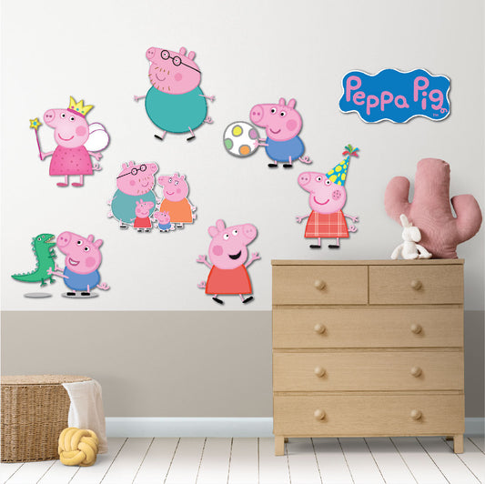 Peppa Pig Theme Sunboard Cutouts Set Of 8