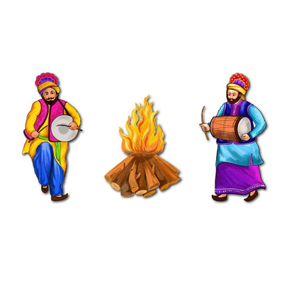 Punjabi Celebration sunboard Cutouts set of 3