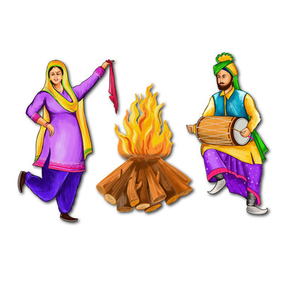 Lohri Dance sunboard Cutouts set of 3