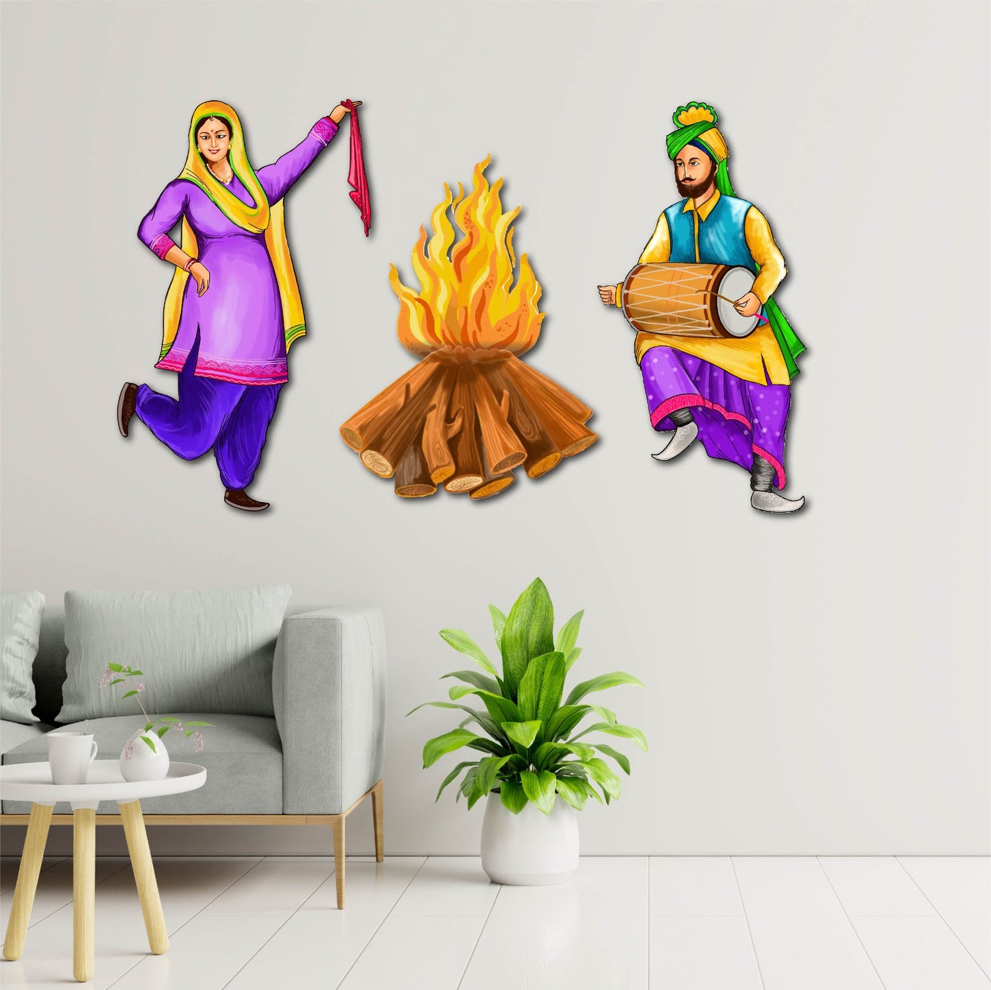 Lohri Dance sunboard Cutouts set of 3