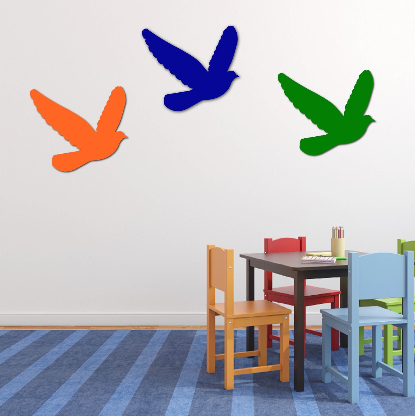 Tricolor Pigeon Sunboard Cutouts Set of 3