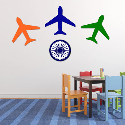 Areplane with Ashok chakra Sunboard Cutouts Set of 4