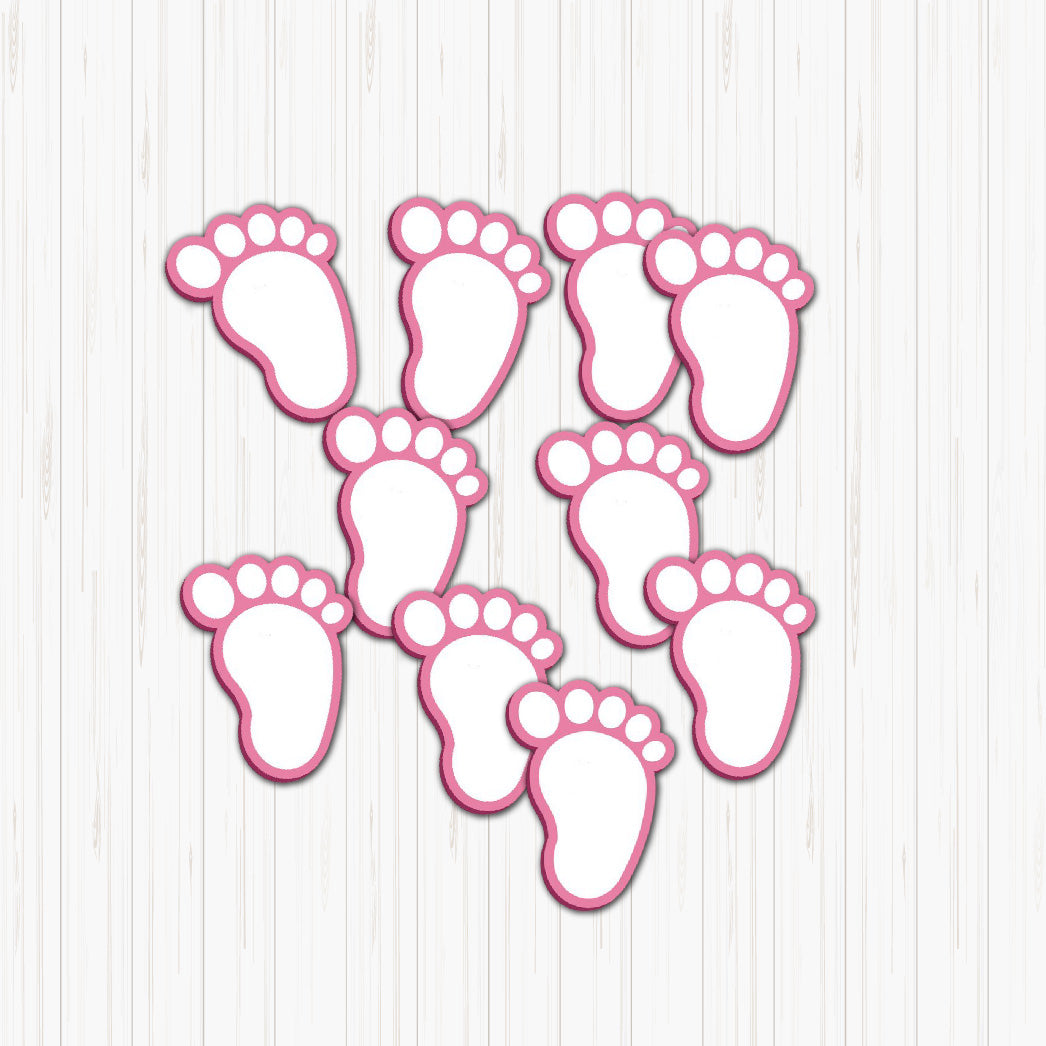 baby footprint pink colour small sunboard cutouts