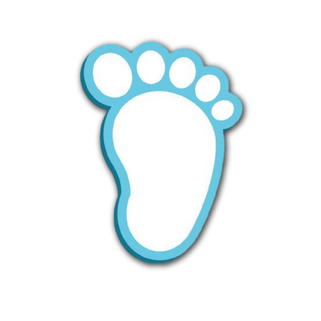 baby footprint sunboard cutouts