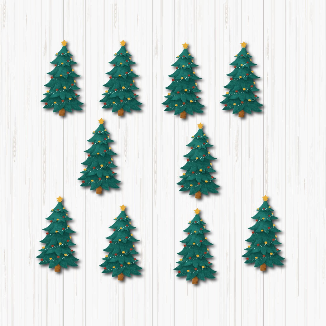 Christmas Tree small sunboard cutouts.