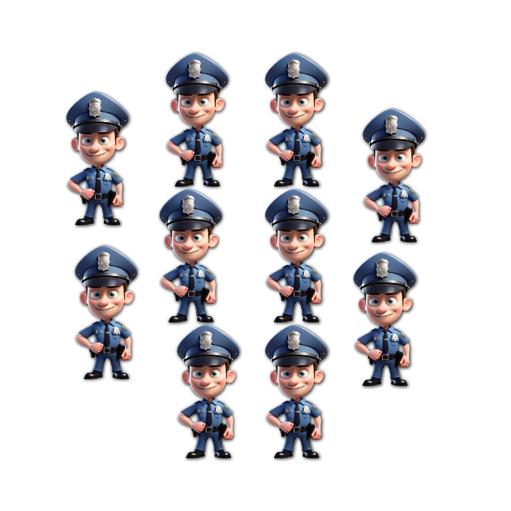 Cartoon Police Officer cutouts