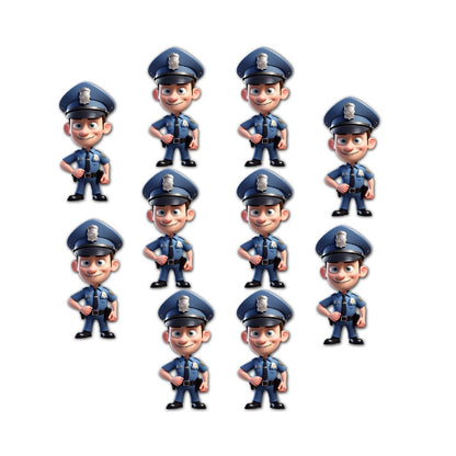 Cartoon Police Officer cutouts