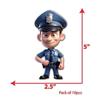 Cartoon Police Officer sunboard cutouts