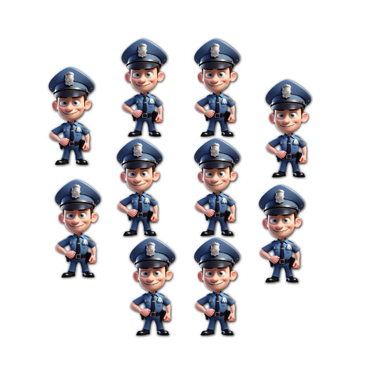 Cartoon Police Officer small sunboard cutouts