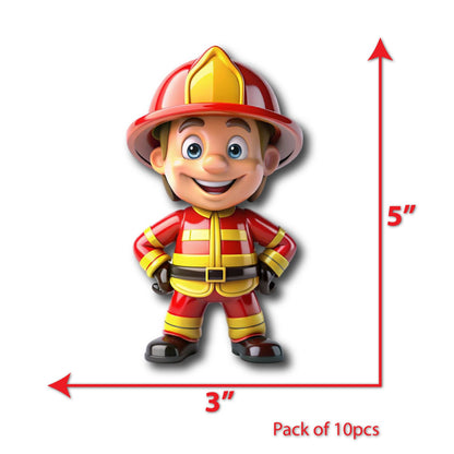 fireman cartoon sunboard cutouts