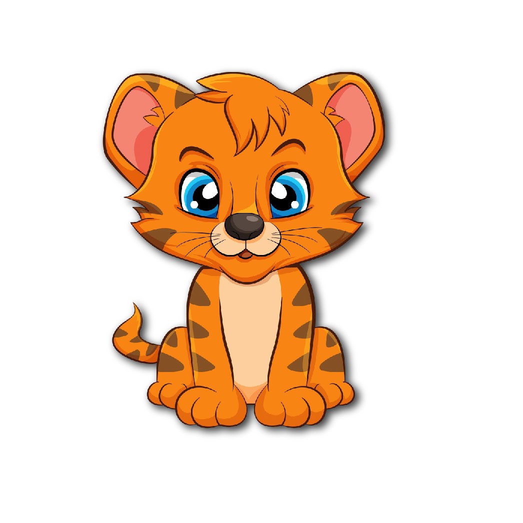 Baby Tiger Small Sunboard Cutouts