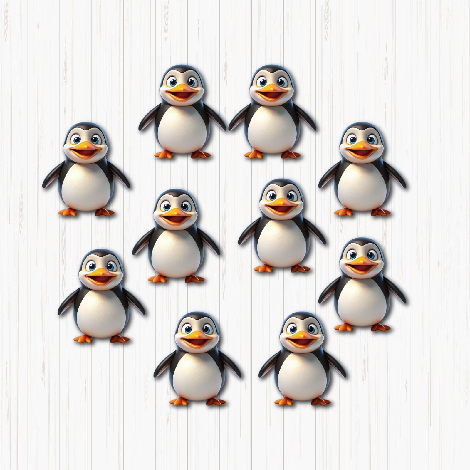 Penguin small sunboard cutouts