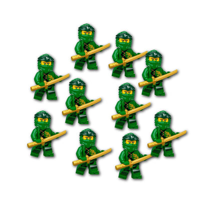 green Lego cutouts