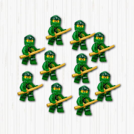 green Lego small sunboard cutouts