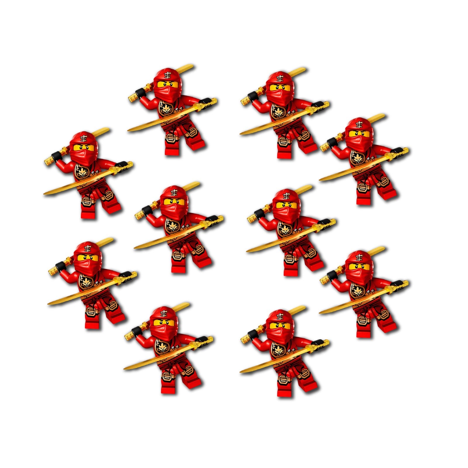  red Lego cutouts 