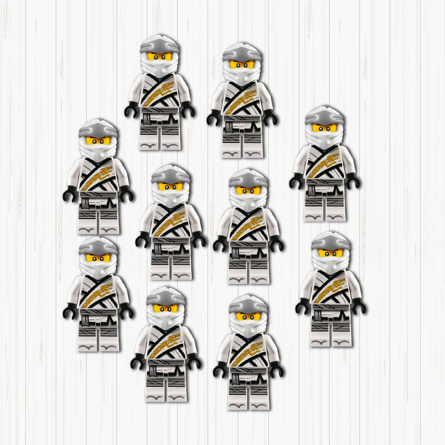 white Lego small sunboard cutouts