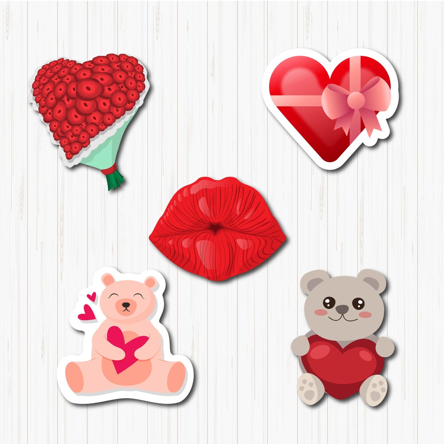 Valentine theme small sunboard cutouts