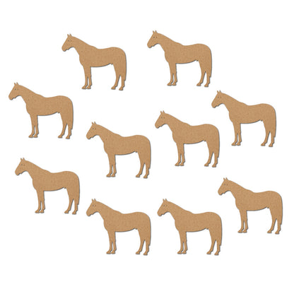 Horse Shaped Cutouts MDF Cutouts set of 10