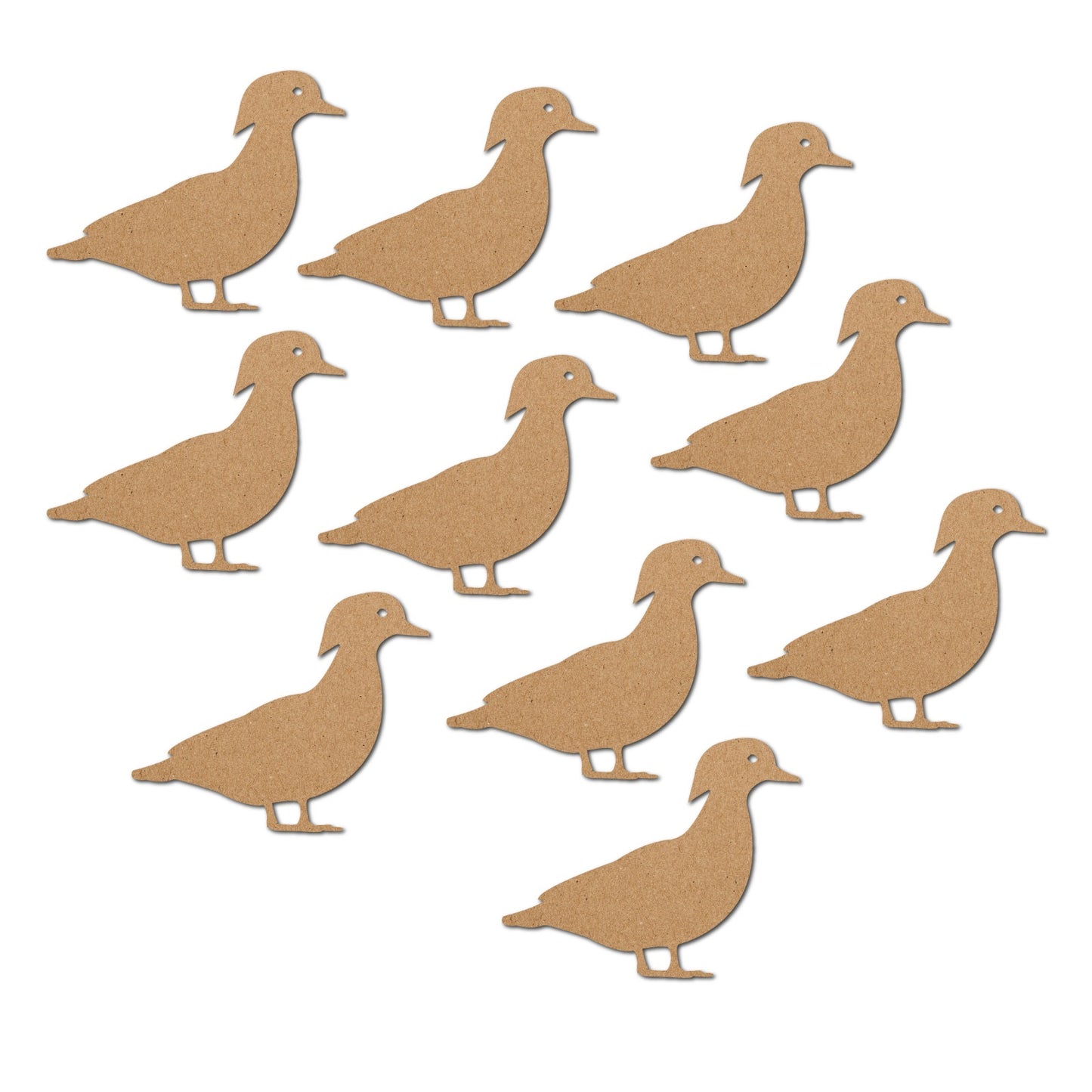 Duck Shaped Cutouts MDF Cutouts set of 10