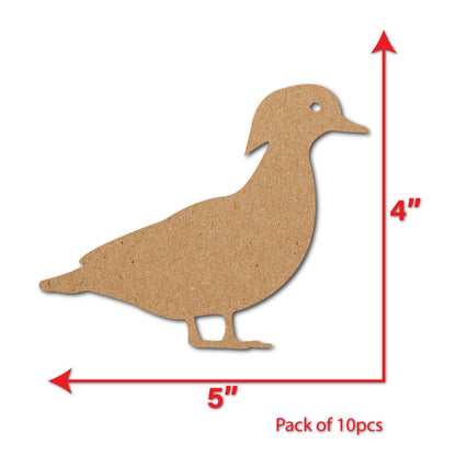 Duck Shaped Cutouts MDF Cutouts set of 10